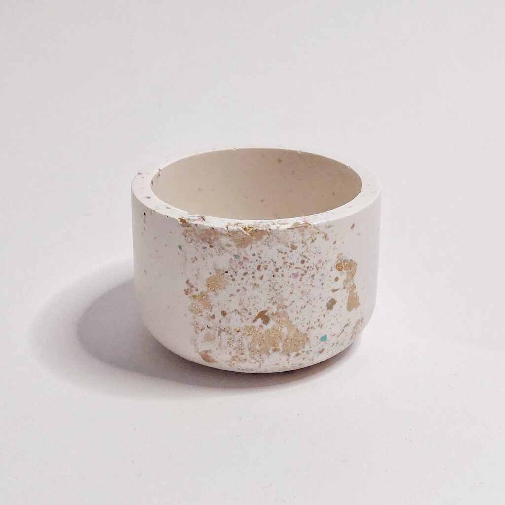 Pot (Small) Speckled Roze, Mint-groen & Goud No.2