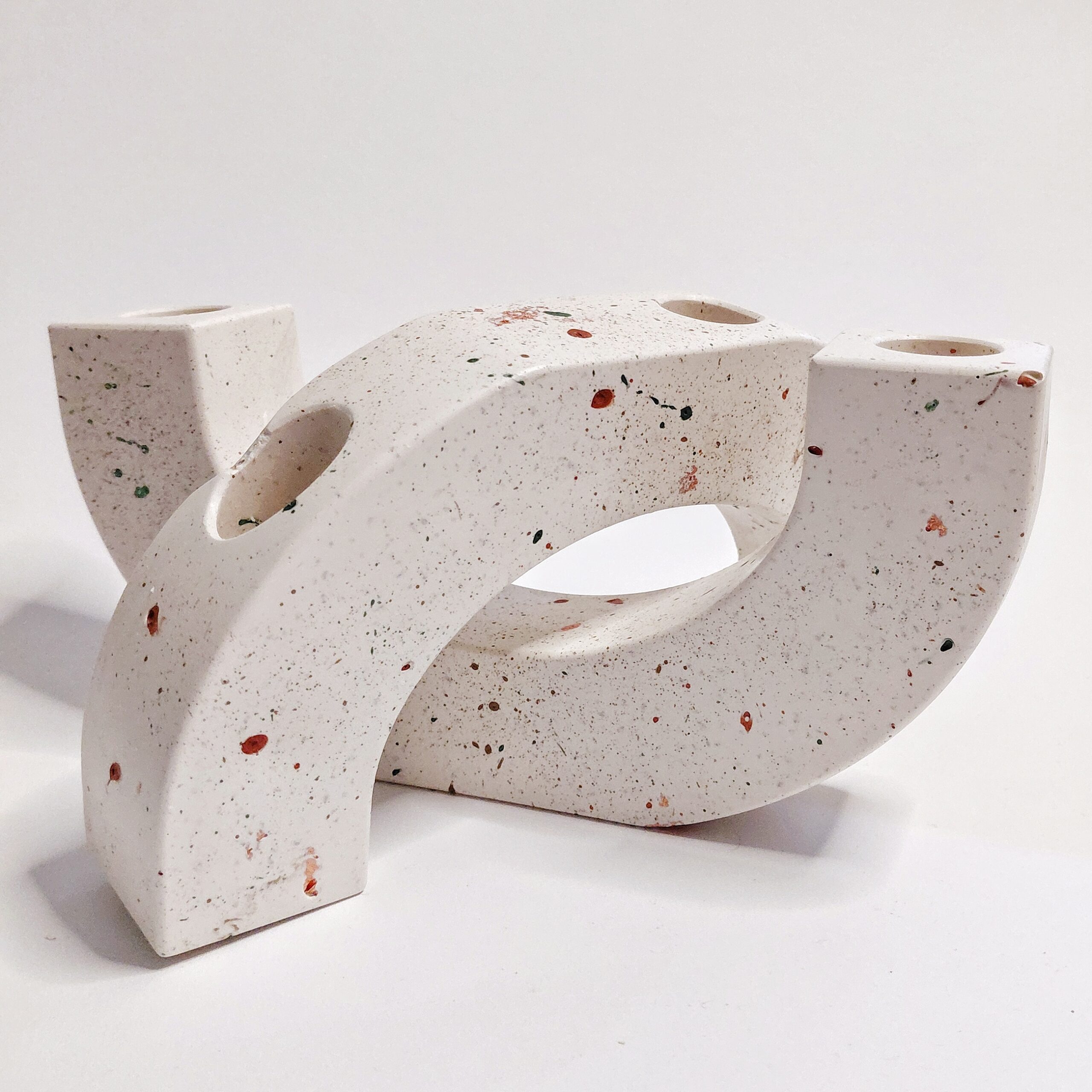 Kaarshouder-set Speckled Groen & Koper
